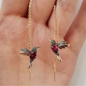 Hanging Hummingbird Earrings